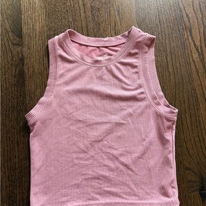 Hollister Pink Fitted Crop Tank Top